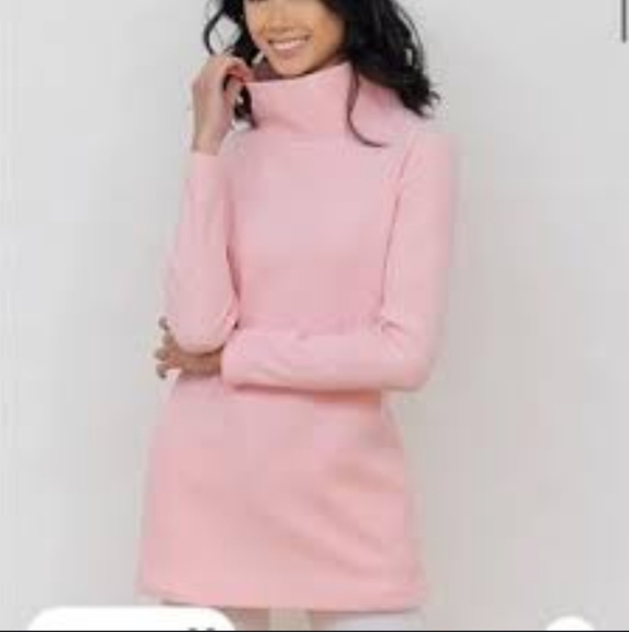 Dudley Stephens Fleece Light Pink Cobble Hill Turtleneck Terry Fleece Sz M EUC - Picture 2 of 9